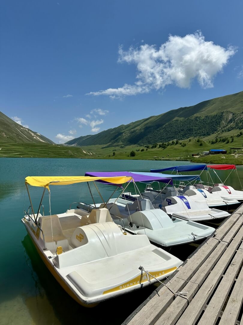 Boats with colored roof
